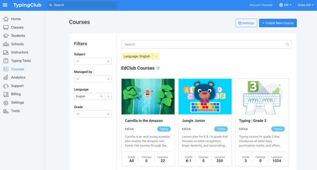 Typing Club Digital Learning Cornwall